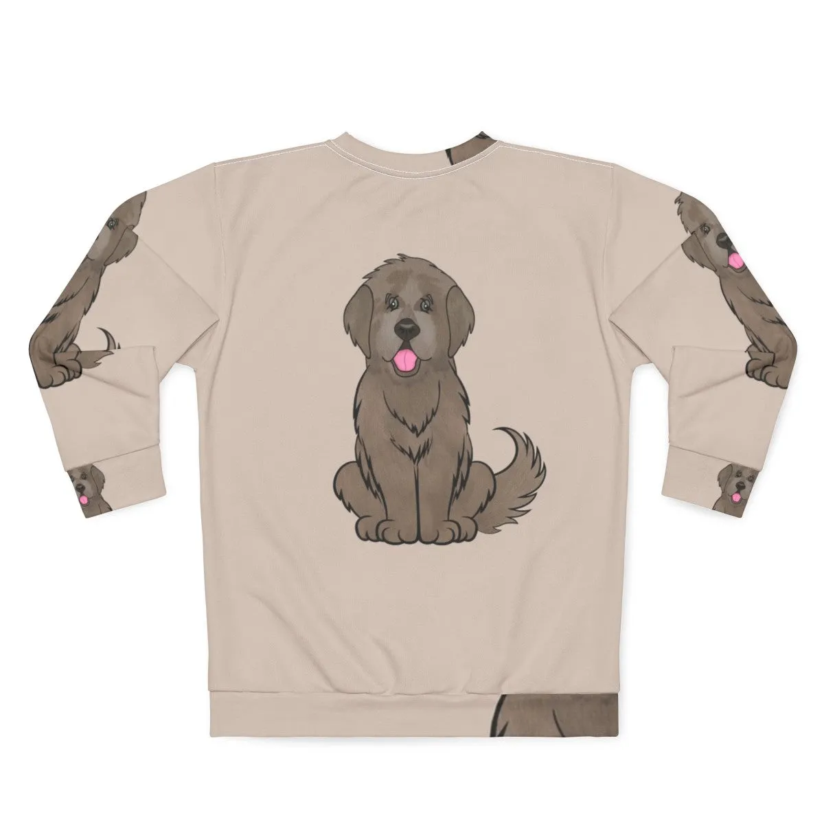 Adorable Newfoundland Sweatshirt with Cartoon Dog Design