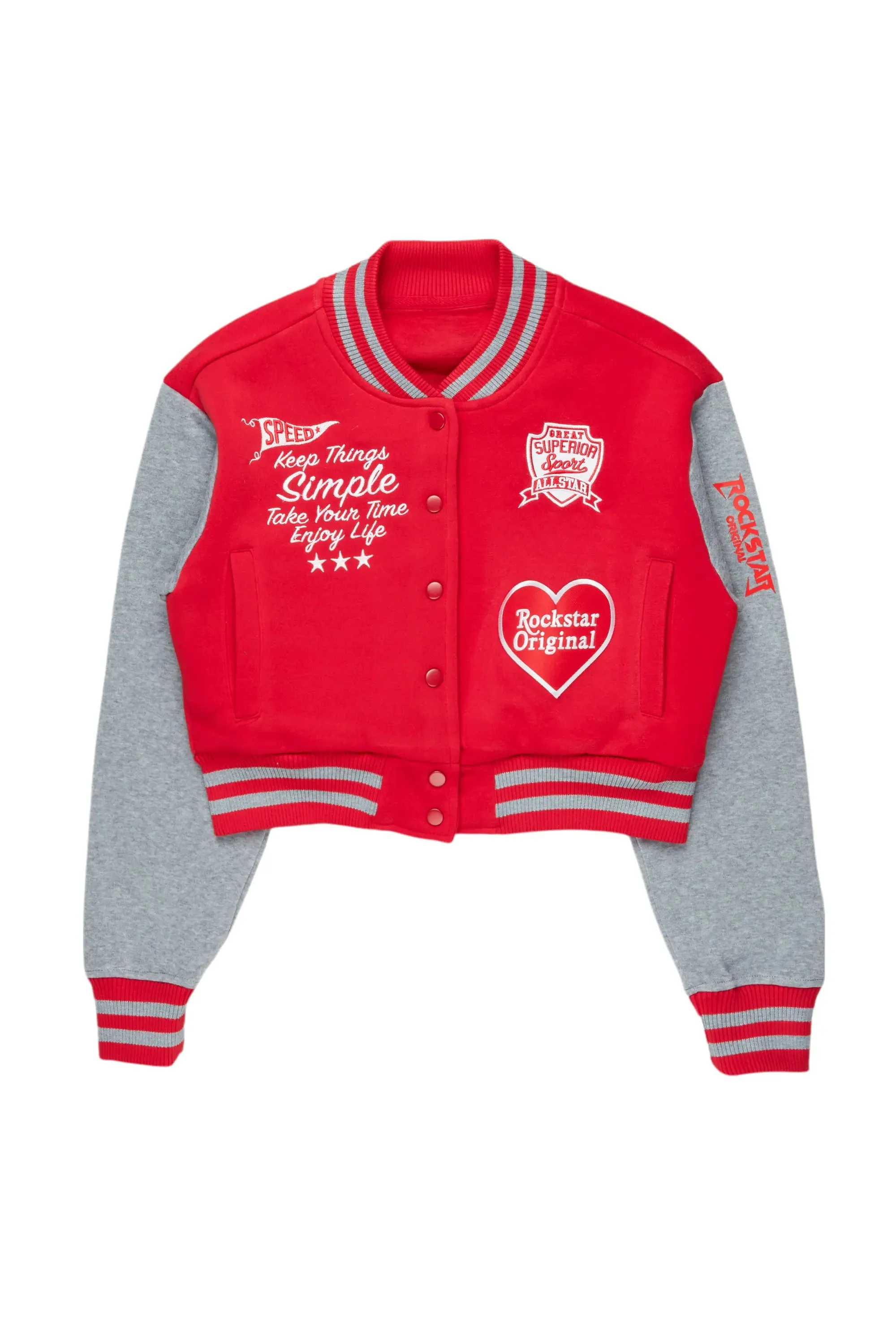 Allison Red Varsity Jacket