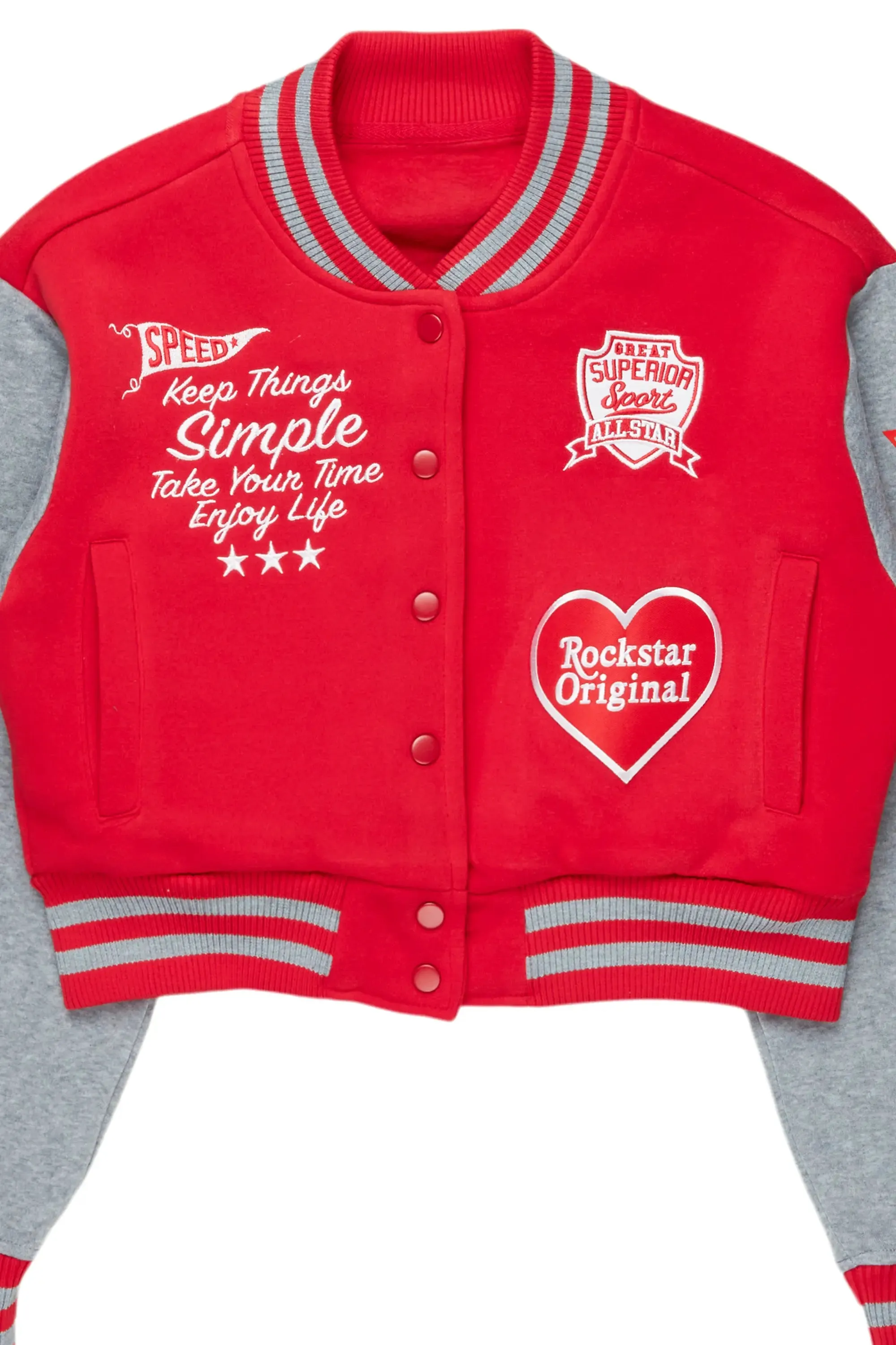 Allison Red Varsity Jacket