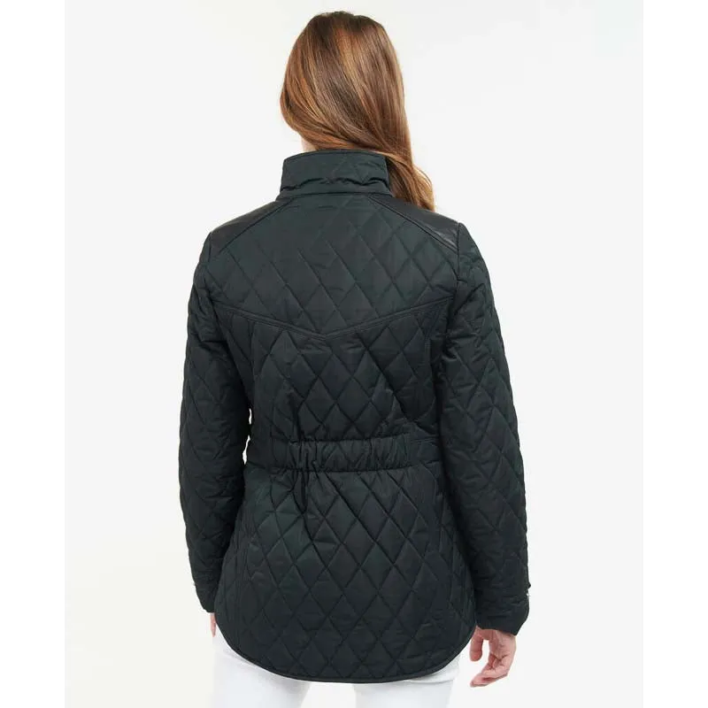 Barbour Premium Cavalry Ladies Quilted Jacket - Black/Ancient