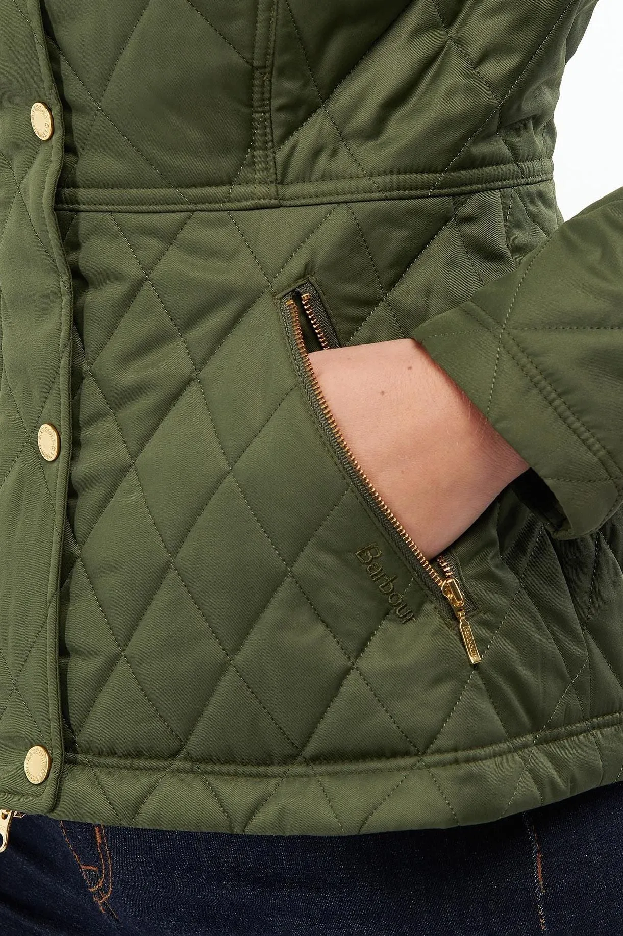 Barbour quilt Ladies Broxfield quilted jacket in Olive LQU1380OL51