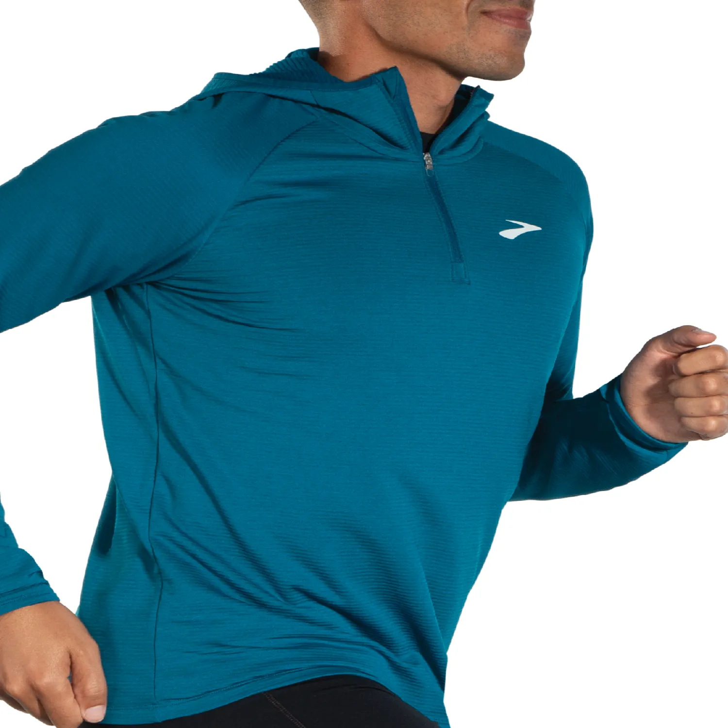 Brooks 10 Mile Notch Thermal Hoodie - Ocean (Men's Sizing)