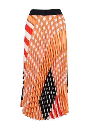 Central Park Pleated Skirt Orange