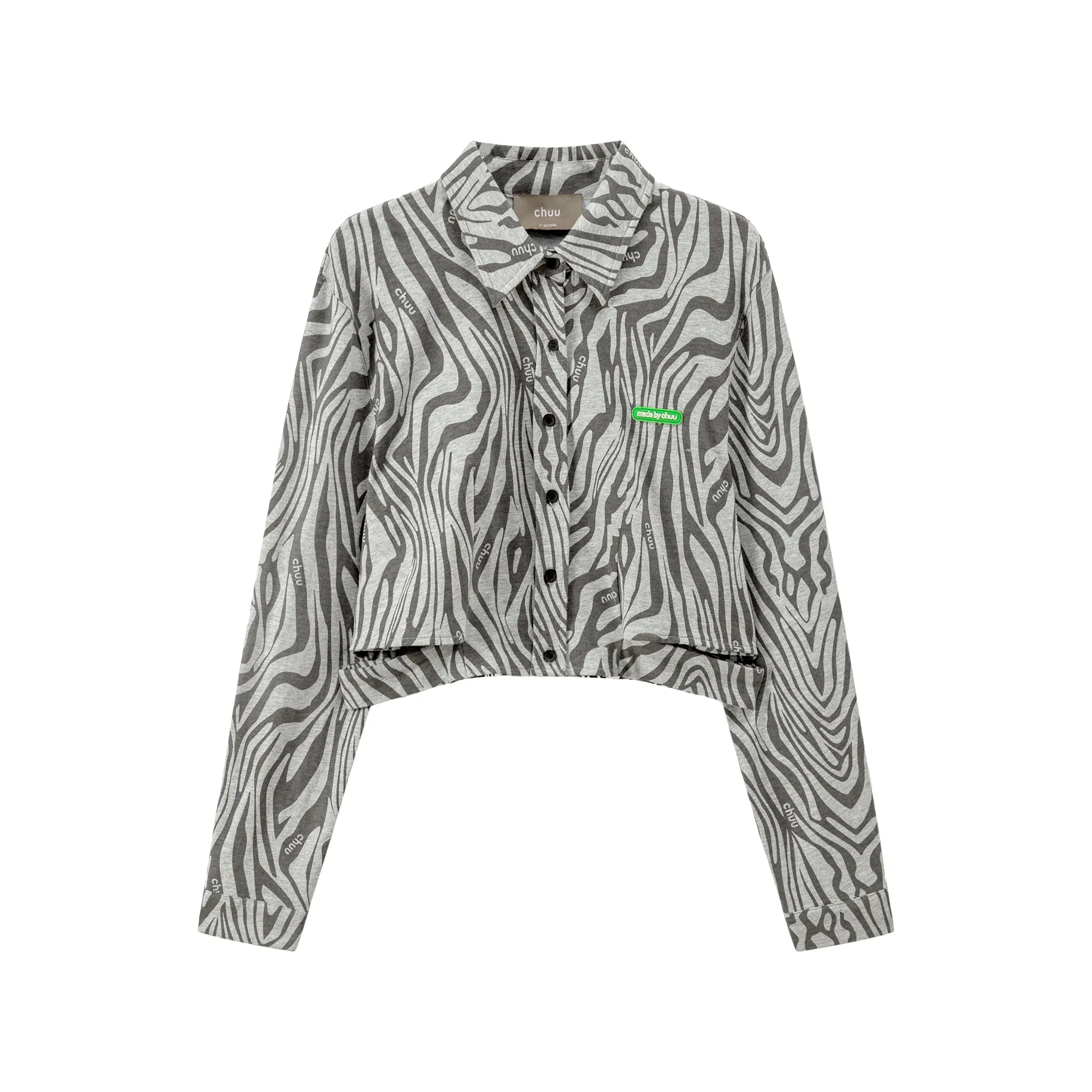 Chic Zebra Cropped Shirt