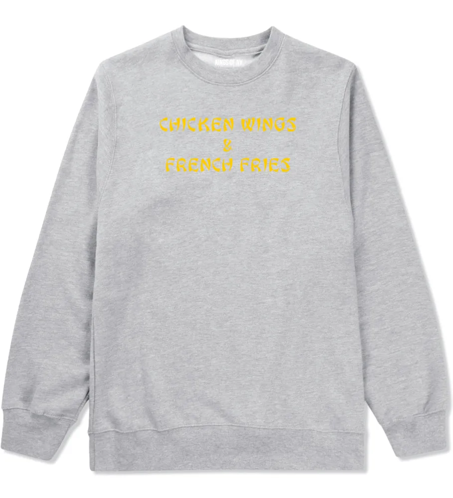 Chicken Wings And French Fries Crewneck Sweatshirt