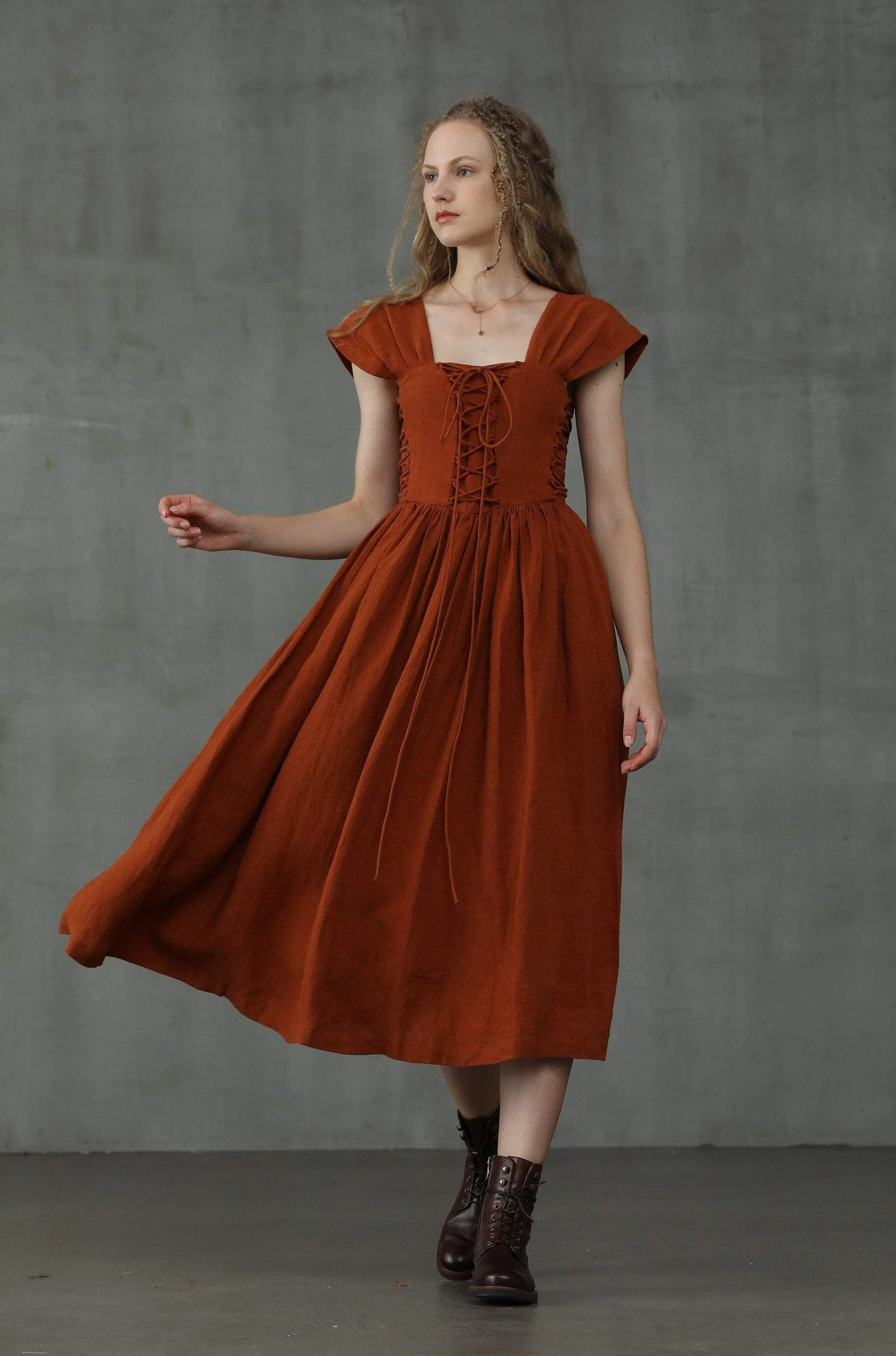 Christmas Glory 33 | Front Lace-up Dress