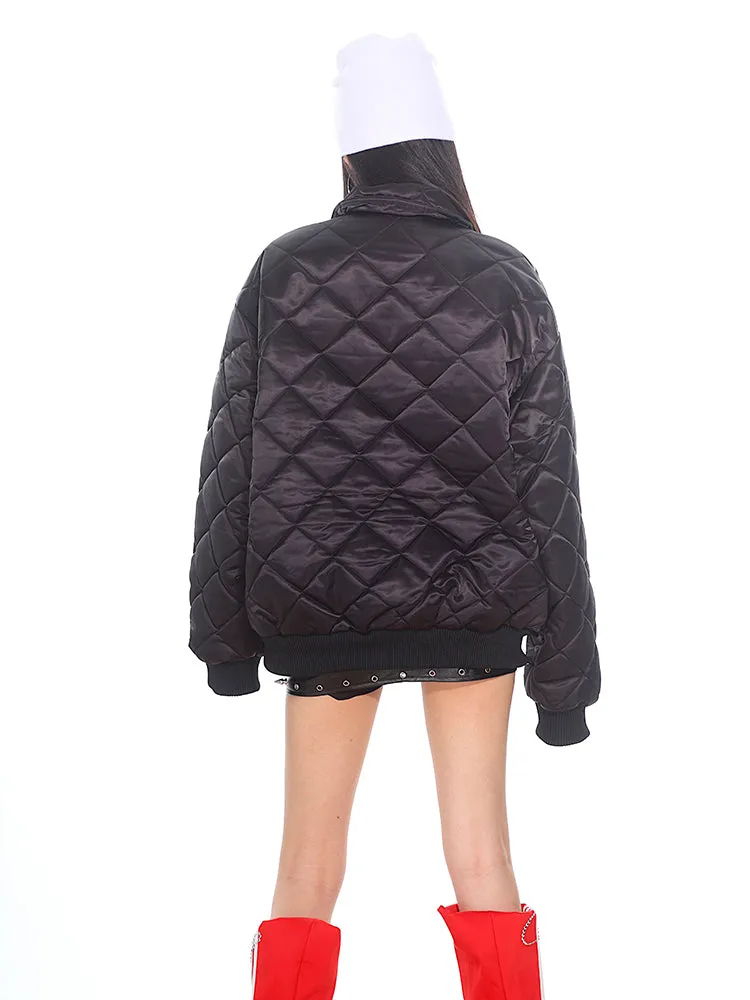 Crystal Logo Quilted Jacket