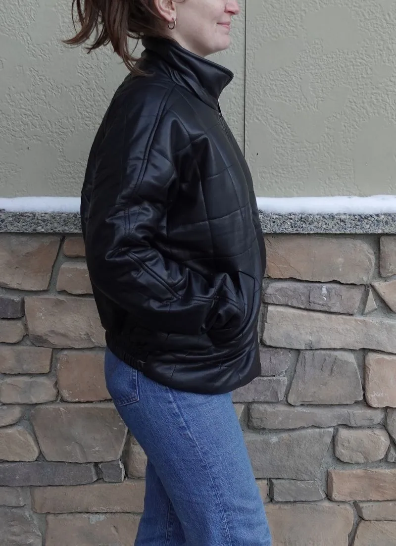 Danielle Faux Leather Bomber Jacket