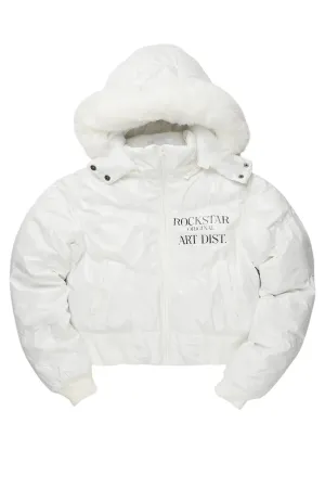 Destina White Puffer Jacket