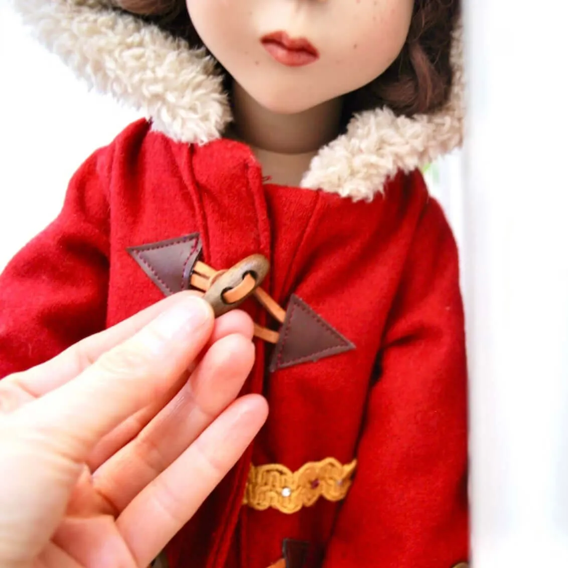 Doll Coat sewing pattern 18” doll duffle coat instant DIGITAL Download