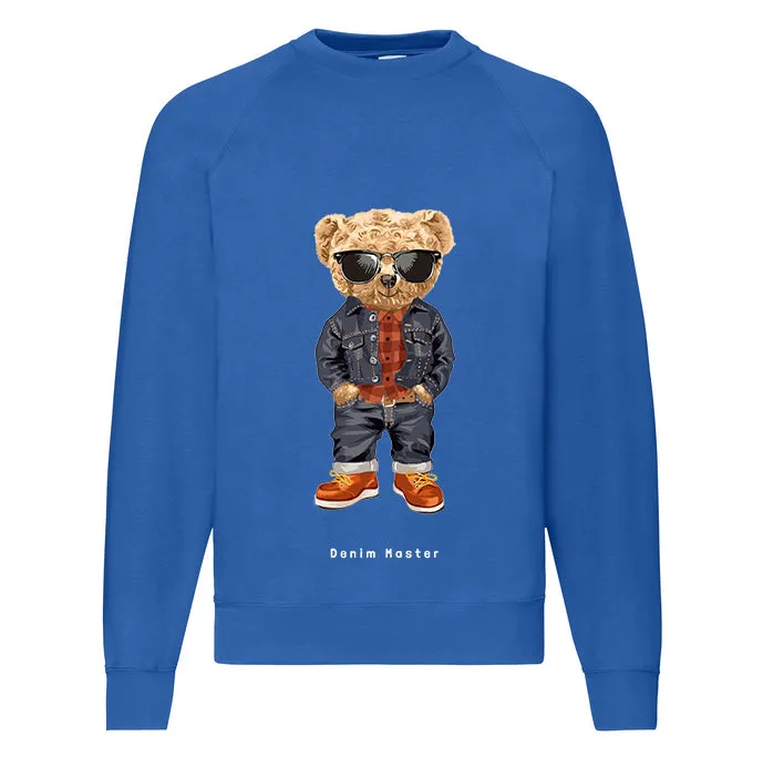 Eco-Friendly Denim Monster Bear Pullover