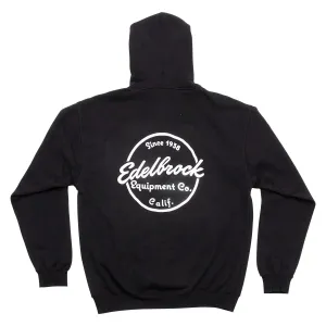 Edelbrock 289304 SWEATSHIRT; ZIP HOODIE SINCE 1938 BLACK (S)