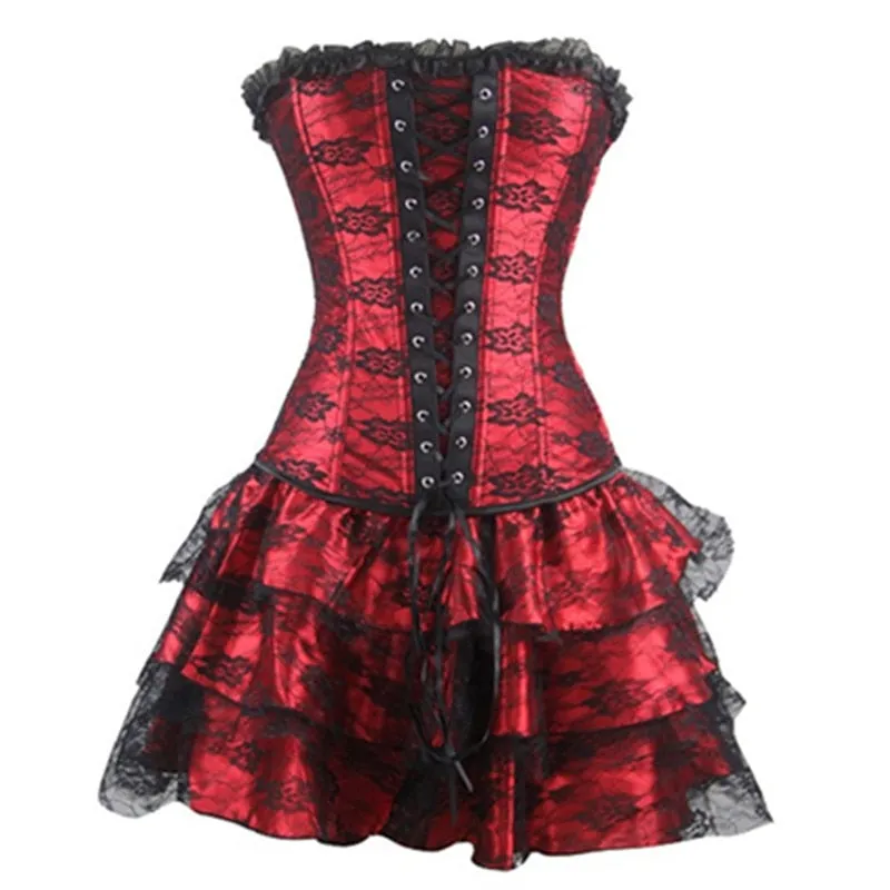 Funki Buys | Dresses | Women's Sweet Bustier Corset Dress Set