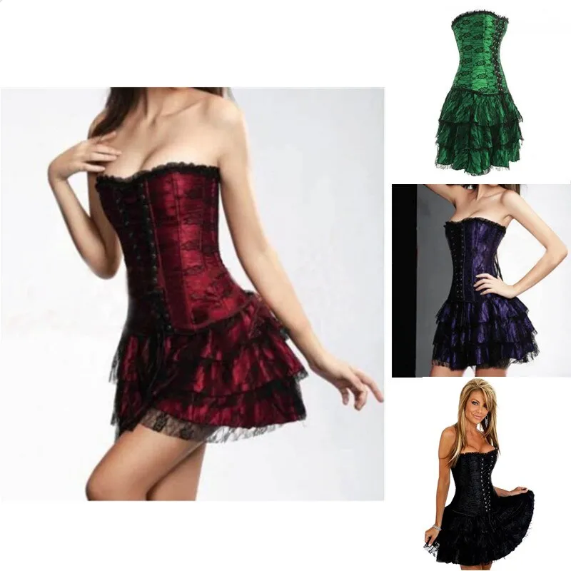 Funki Buys | Dresses | Women's Sweet Bustier Corset Dress Set