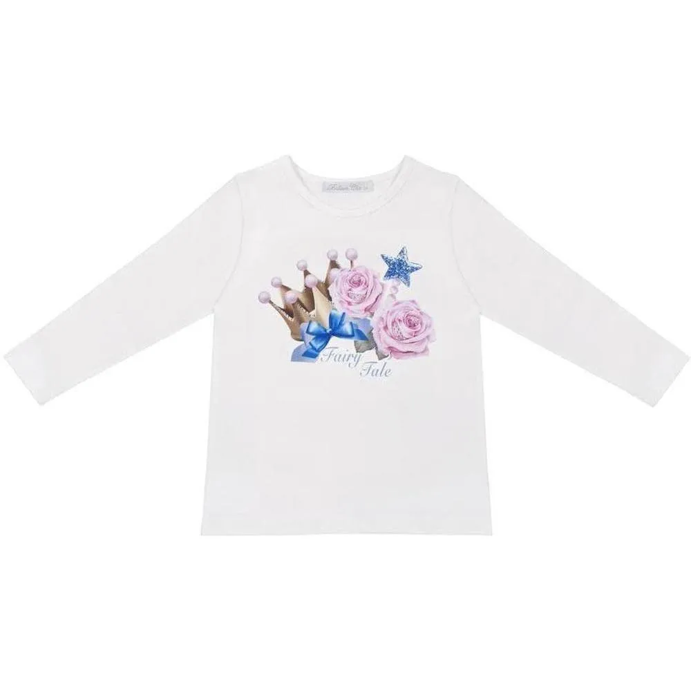 Girls White Fairytale T-shirt