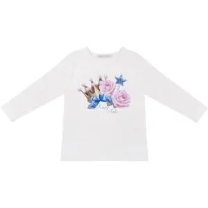 Girls White Fairytale T-shirt