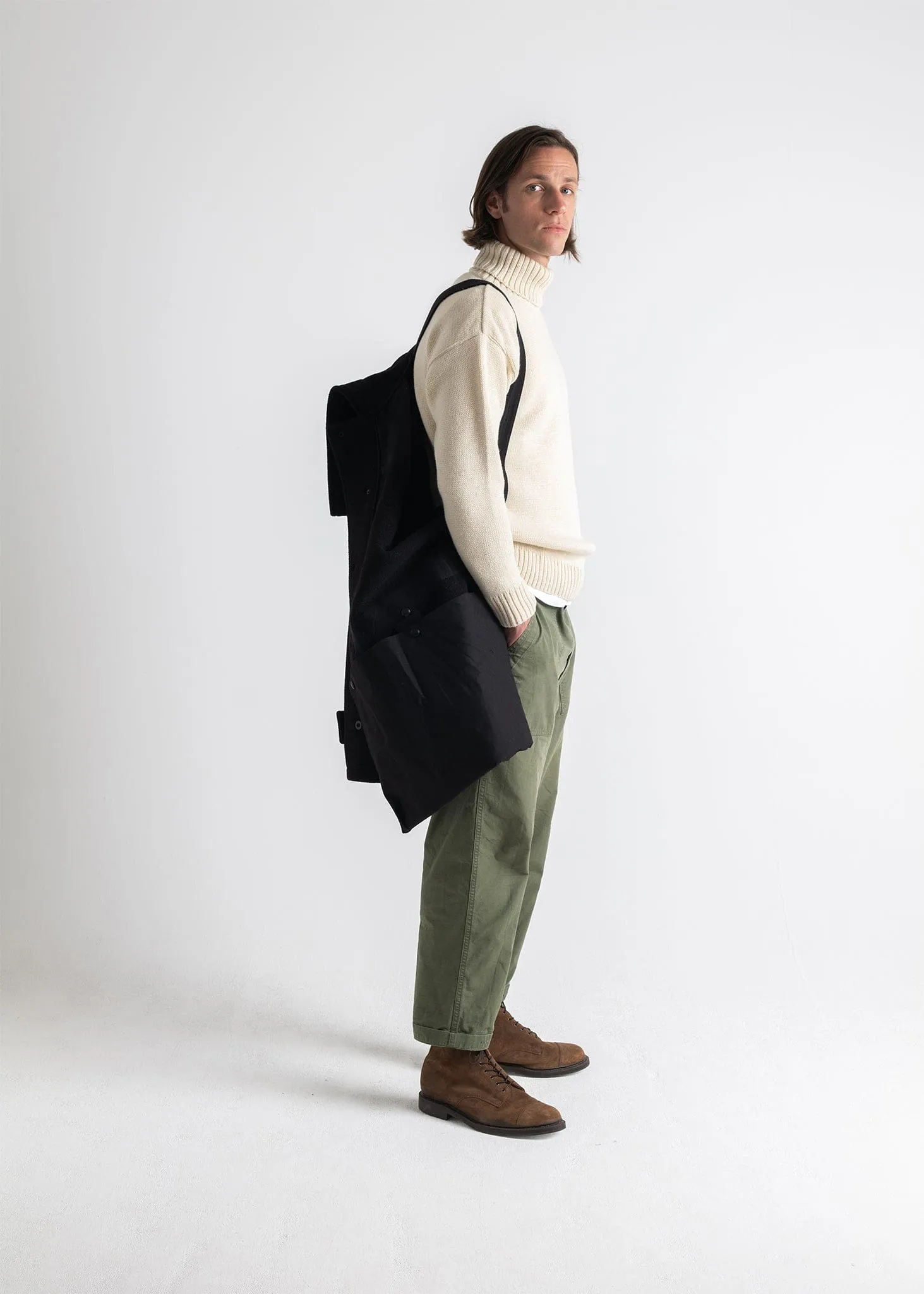 Gloverall X Engineered Garments Retractable Duffle Black