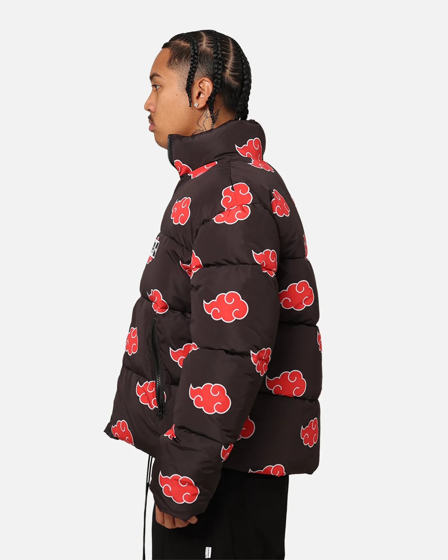 Goat Crew X Naruto Akatsuki Puffer Jacket Black