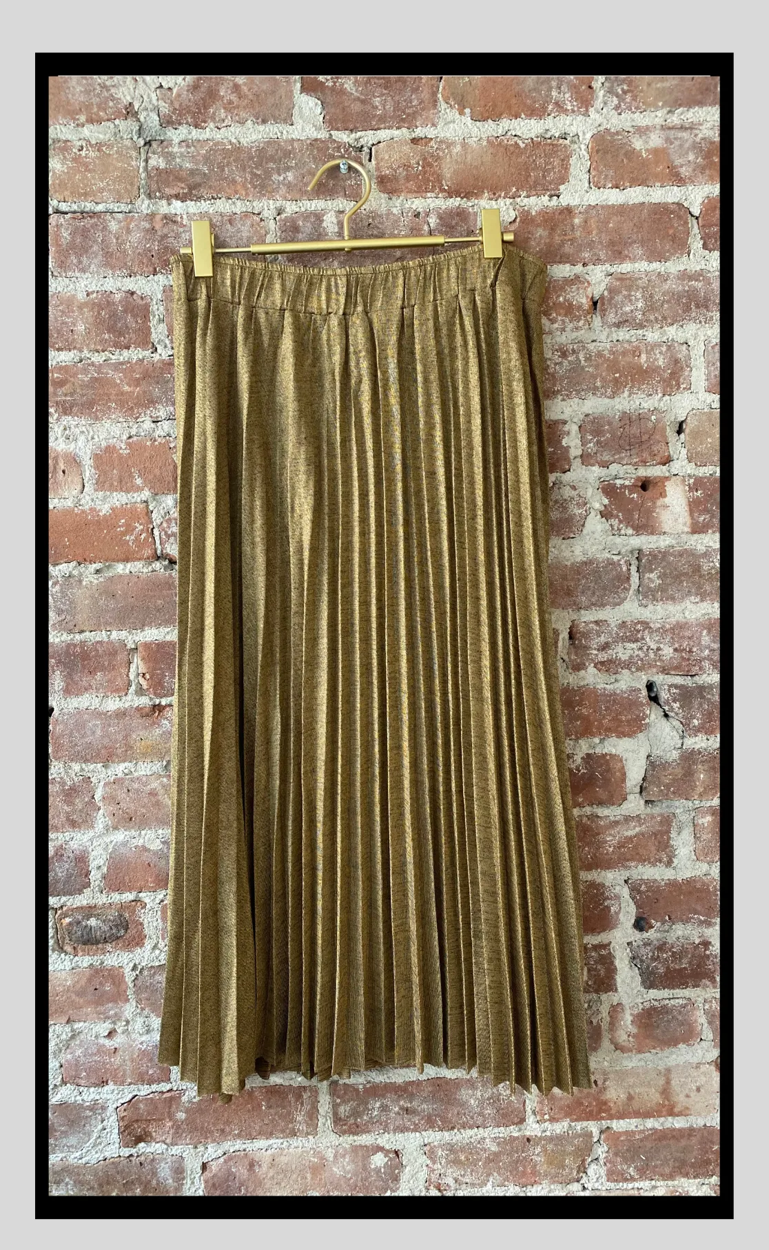 Gold Pleated Skirt