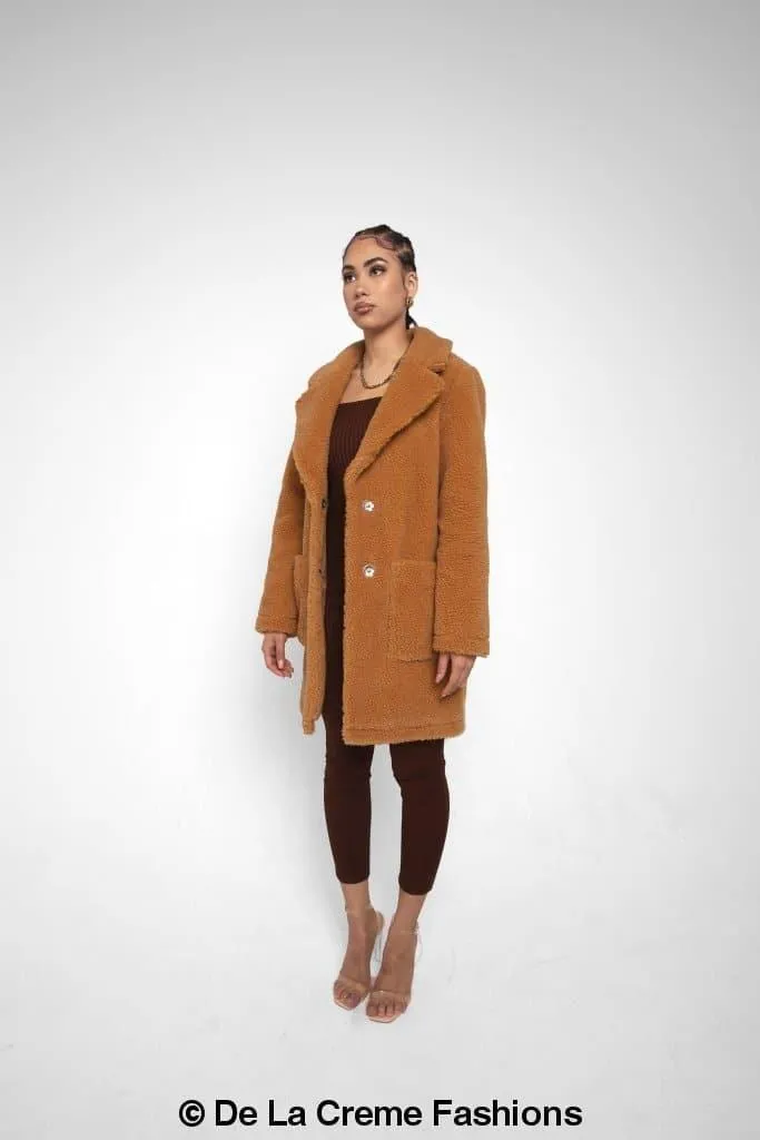 Jacqueline Oversized Teddy Coat