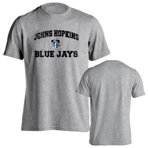 Johns Hopkins University Blue Jays Distressed Retro Logo Short Sleeve T-Shirt