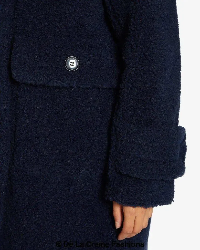 Julie High Neck Borg Teddy Coat