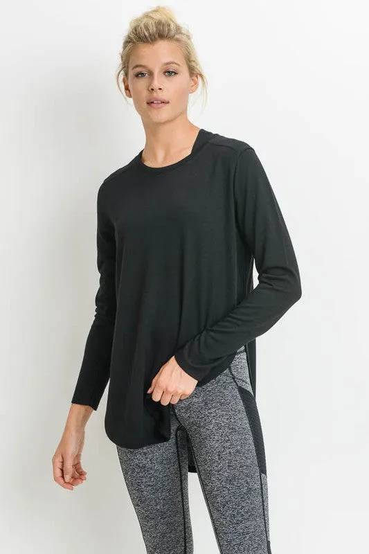 Long Sleeve Flow Top with Side Slits