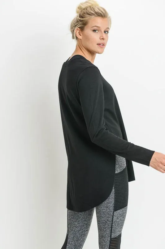 Long Sleeve Flow Top with Side Slits