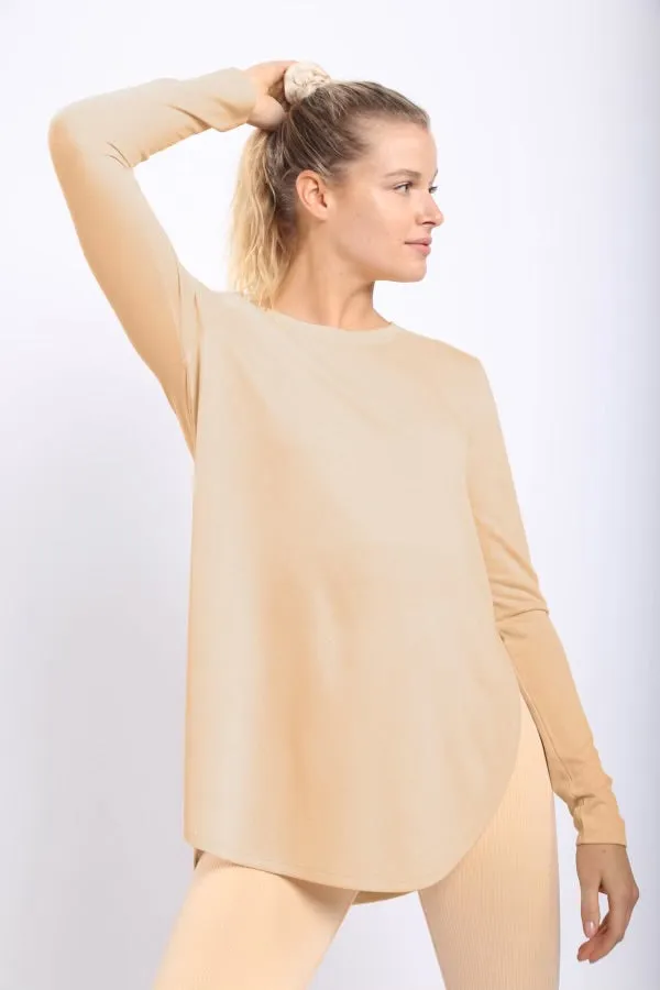 Long Sleeve Flow Top with Side Slits