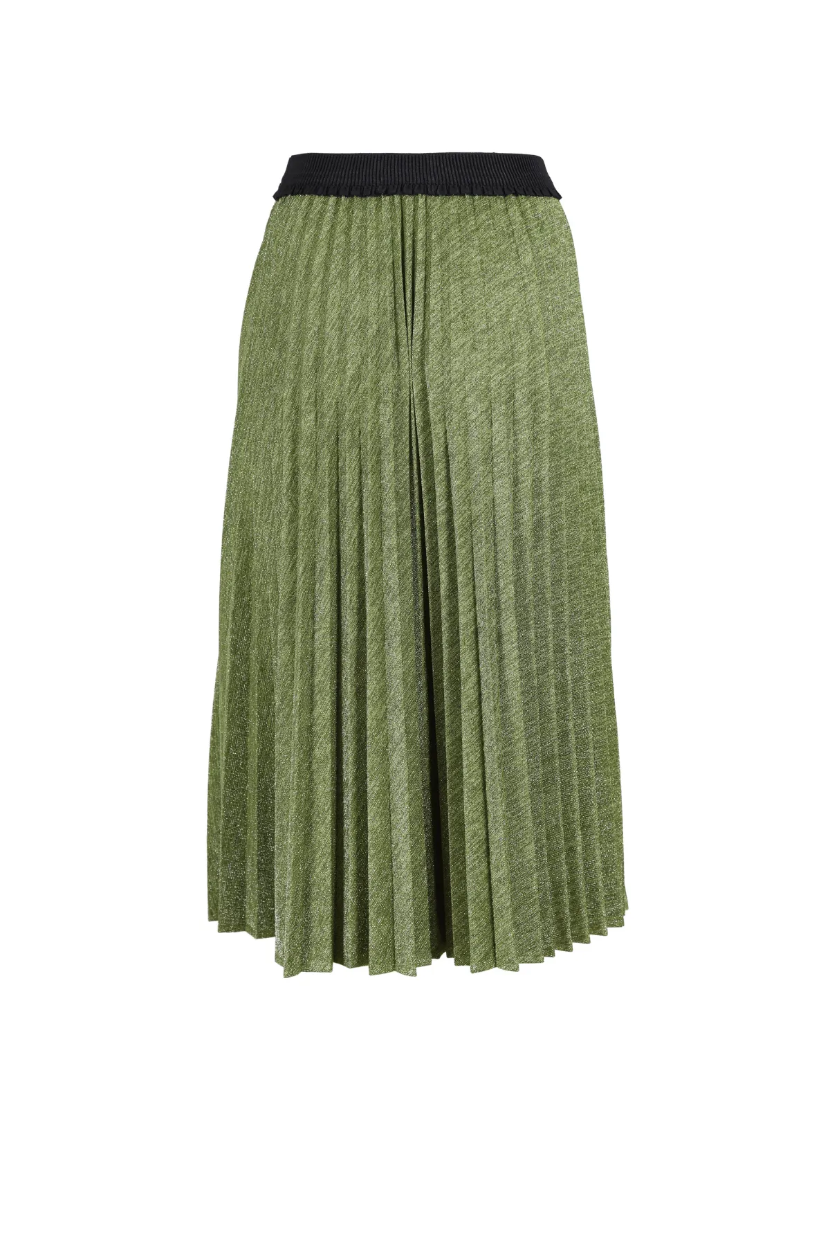 Lucy Lurex Pleated Skirt Green