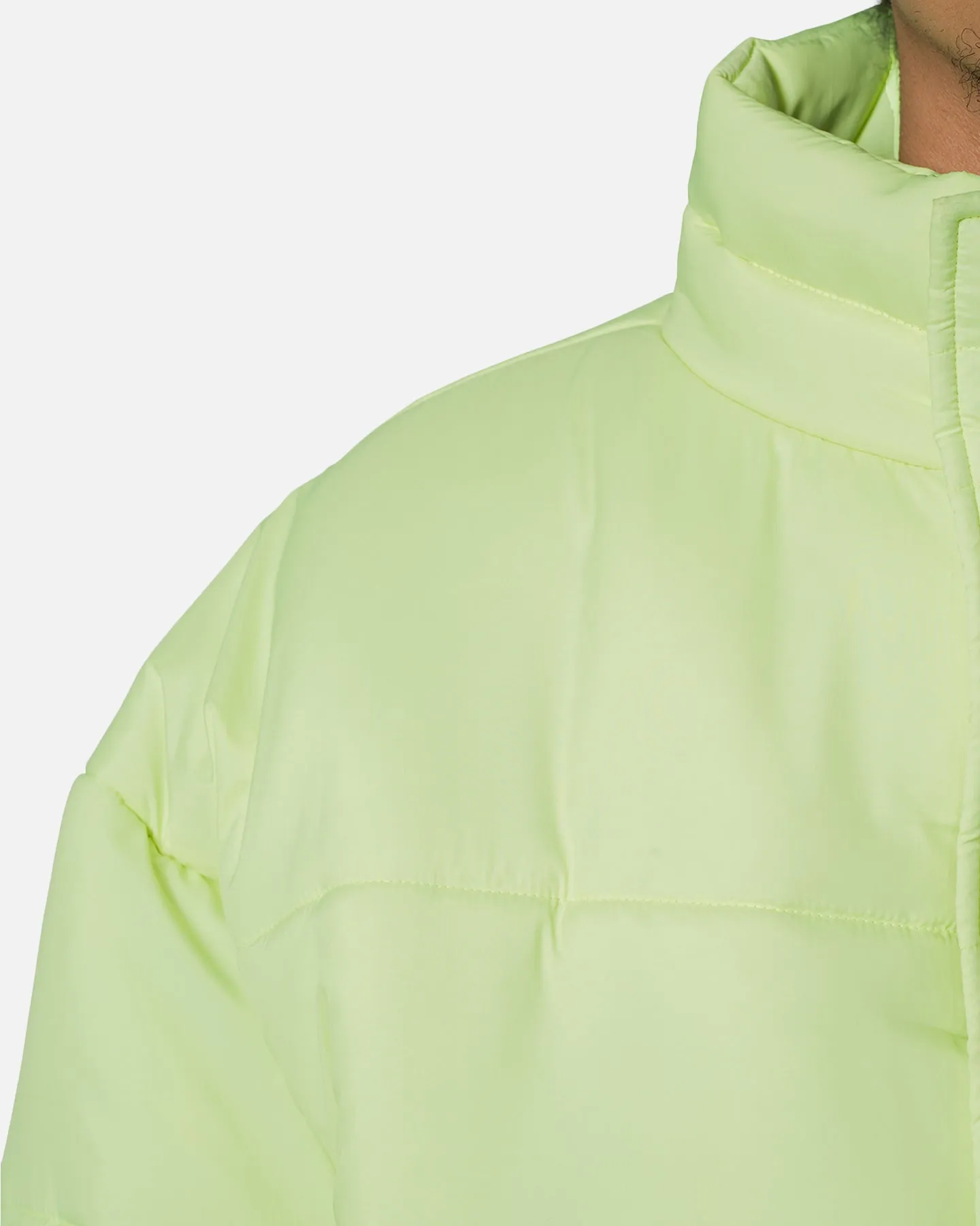 MNML Cropped Puffer II Jacket Green