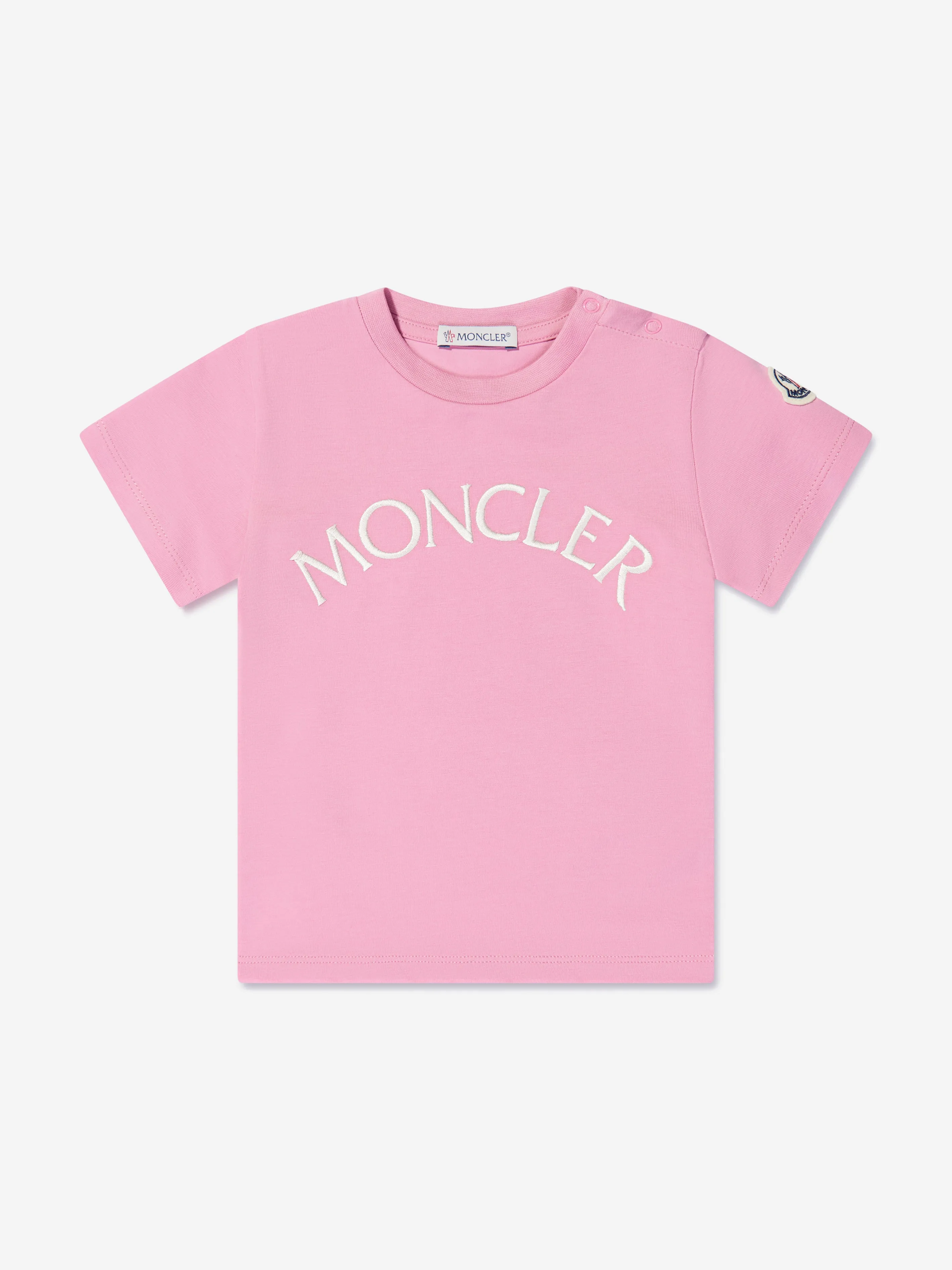 Moncler Enfant Baby Girls Logo T-Shirt in Pink