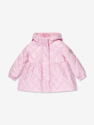 Monnalisa Baby Girls Quilted Down Coat in Pink