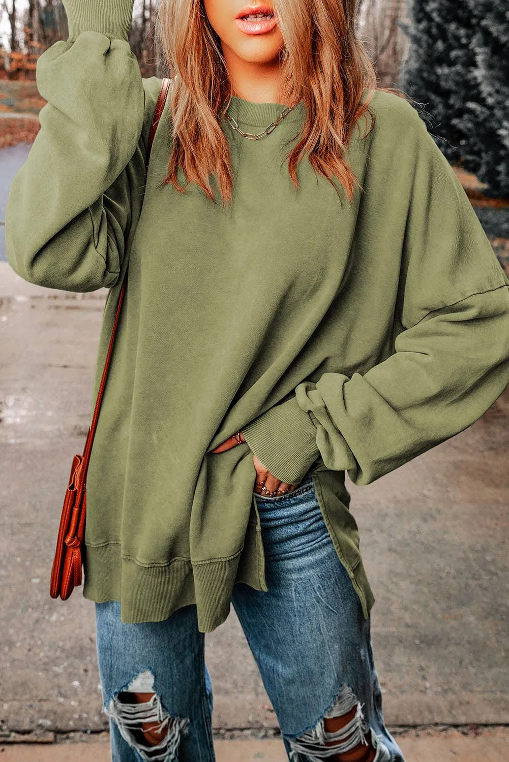 Oversized Drop Shoulder Sweatshirt