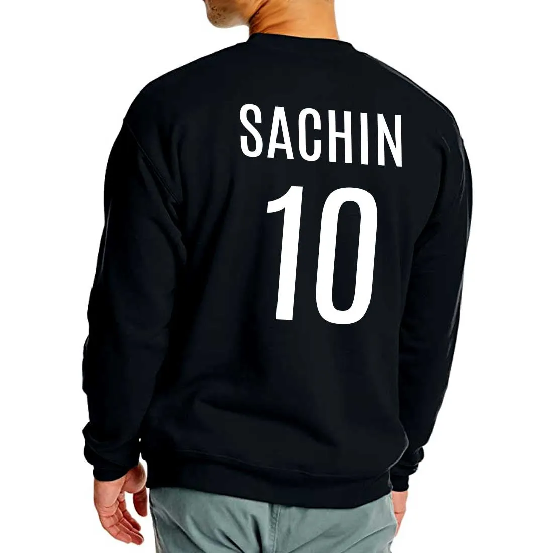 Personalized Sweatshirt for Mens Round Neck - Name & Number