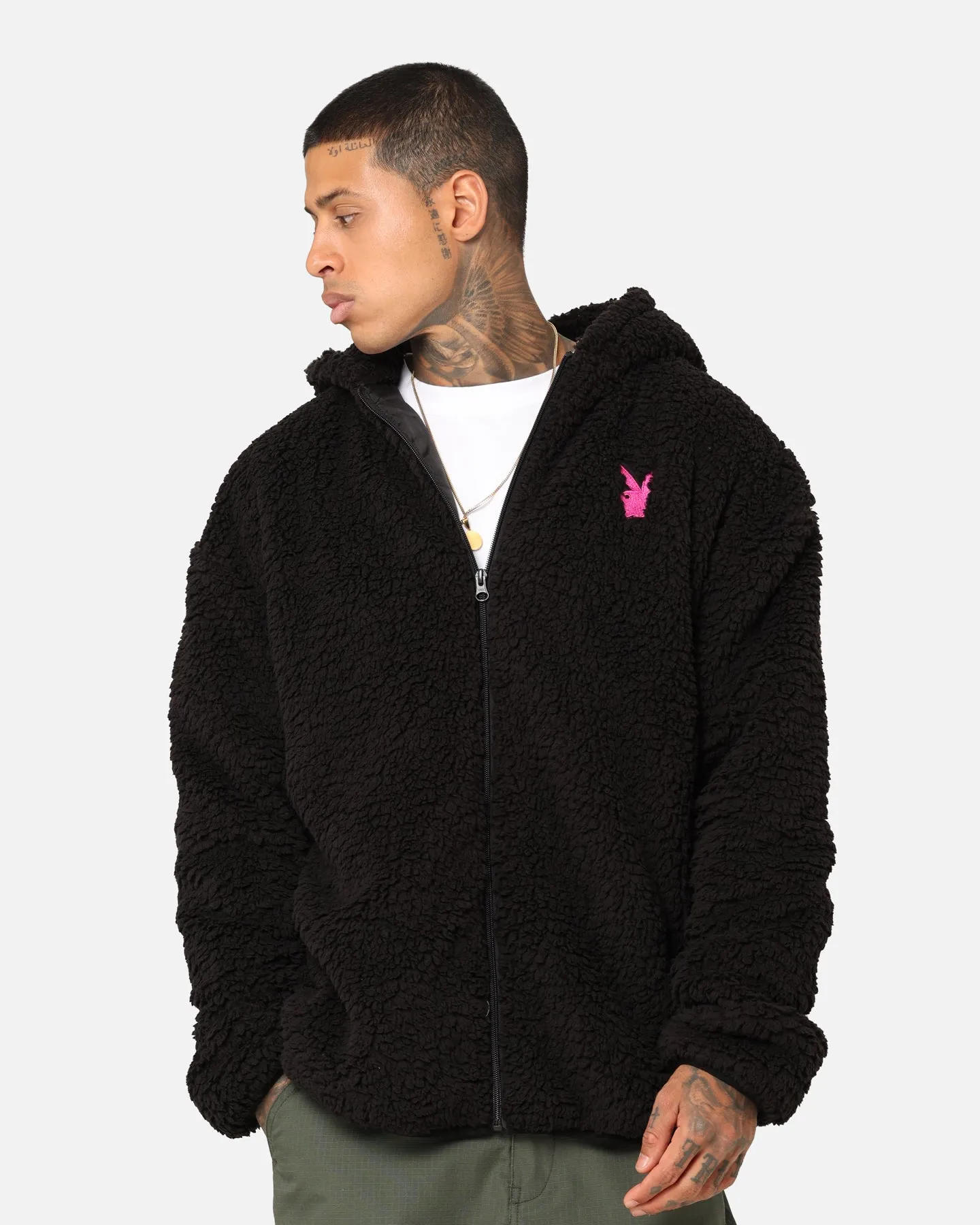 Playboy Bunny O Sherpa Jacket Black