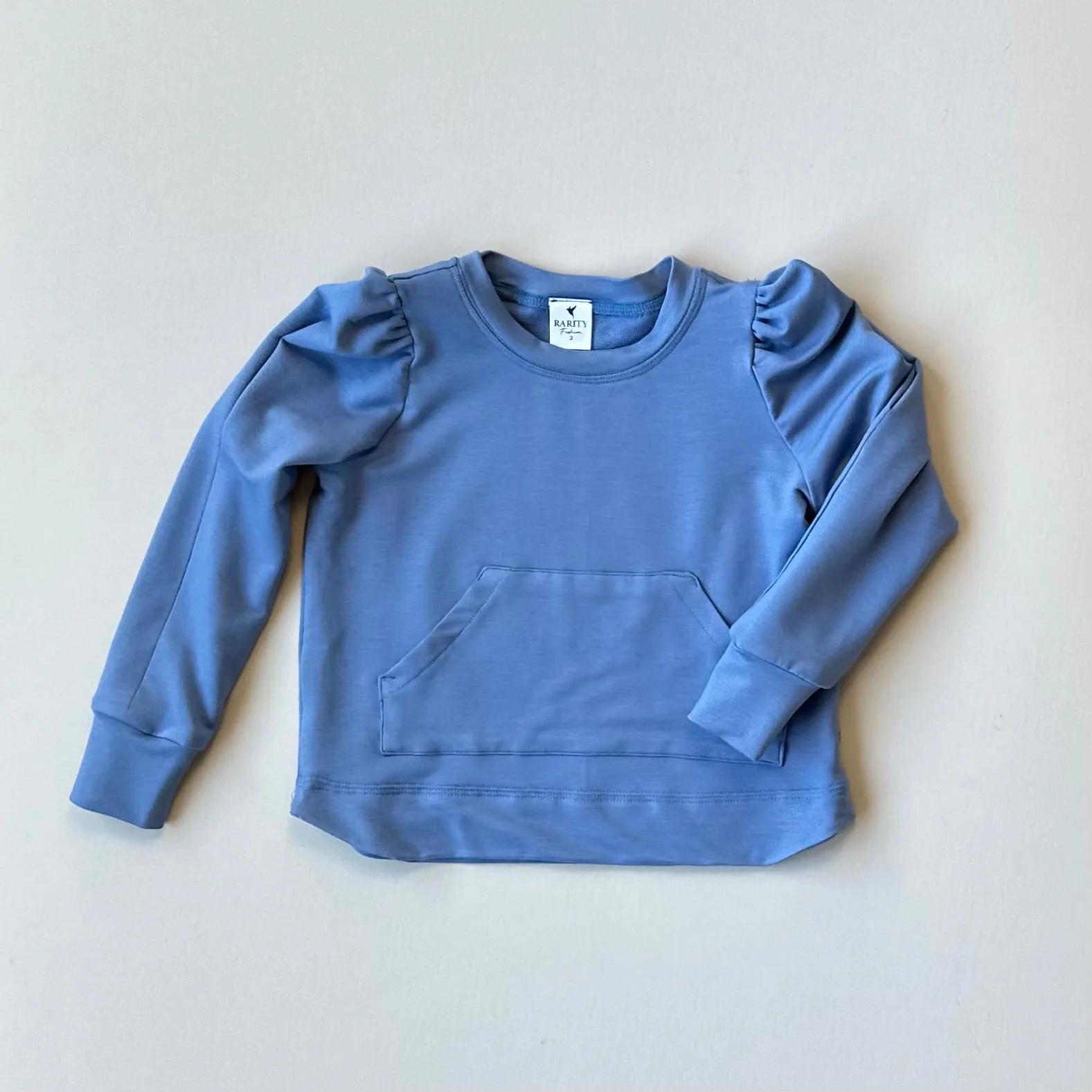 Puff Sleeved Sustainable Sweater, Blue or Pink