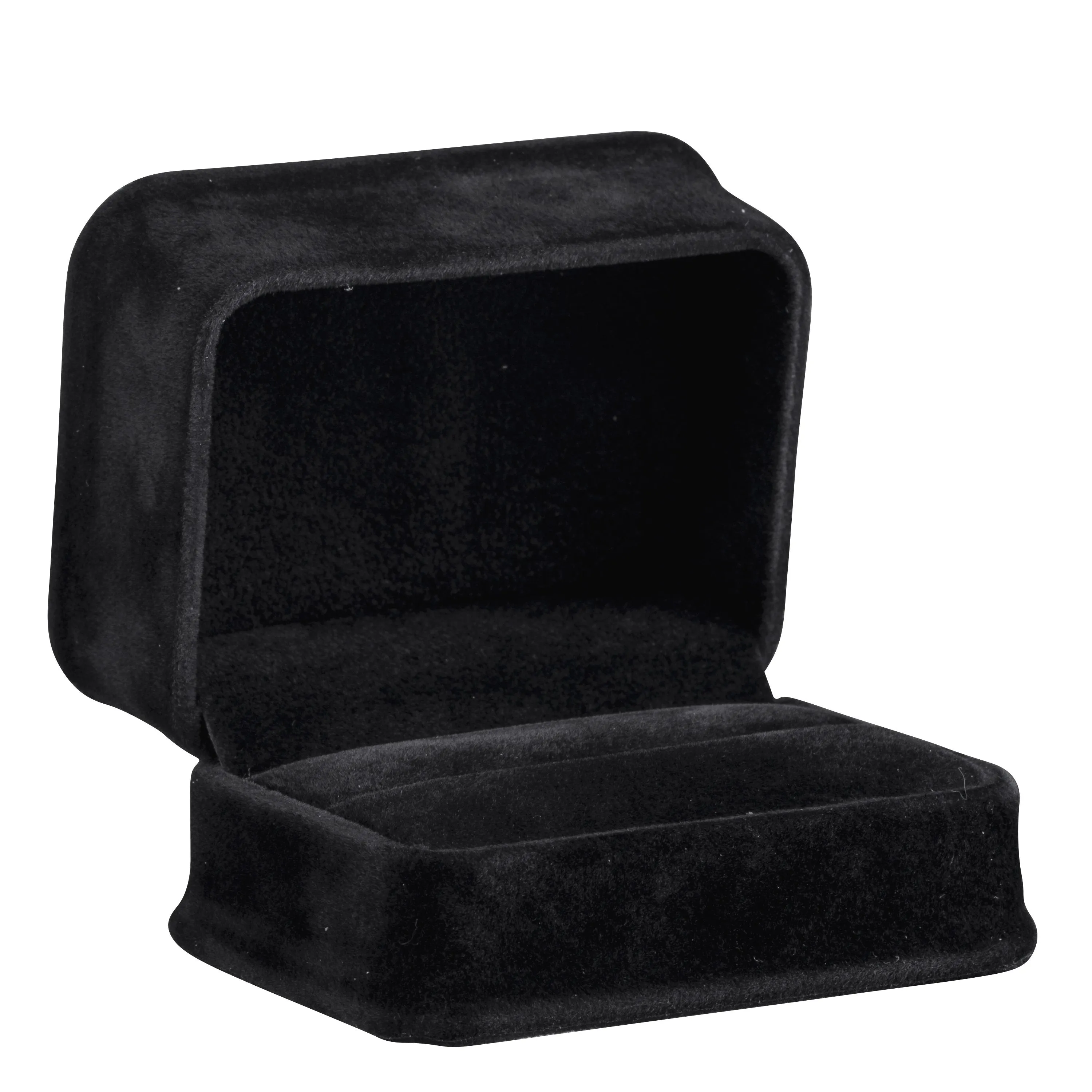 Rich Suede Double Ring Box, Ornate Collection