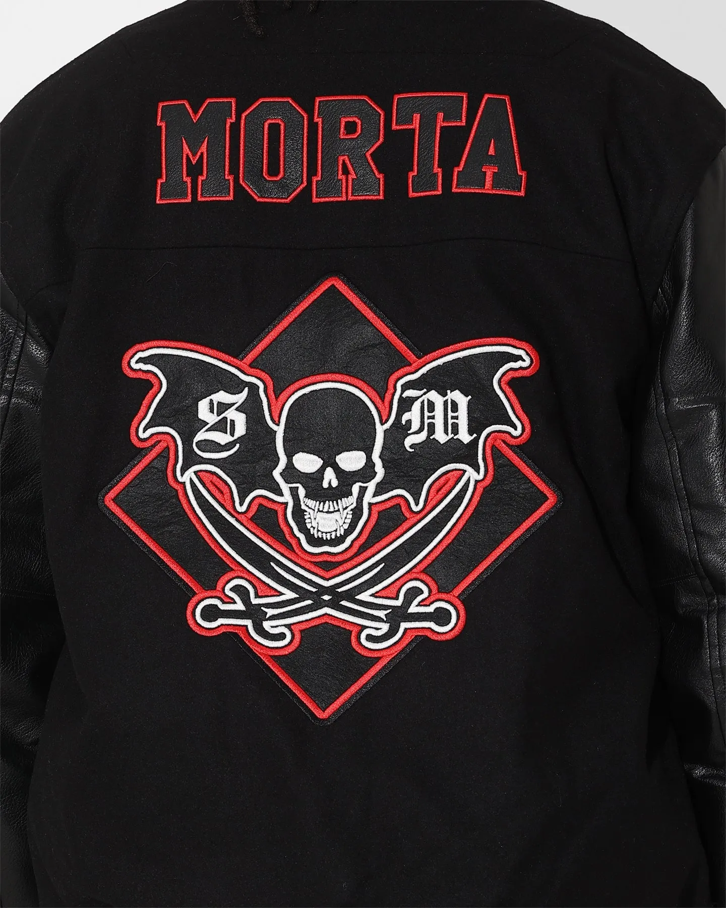 Saint Morta Graveyard Varsity Jacket Black/Red/White