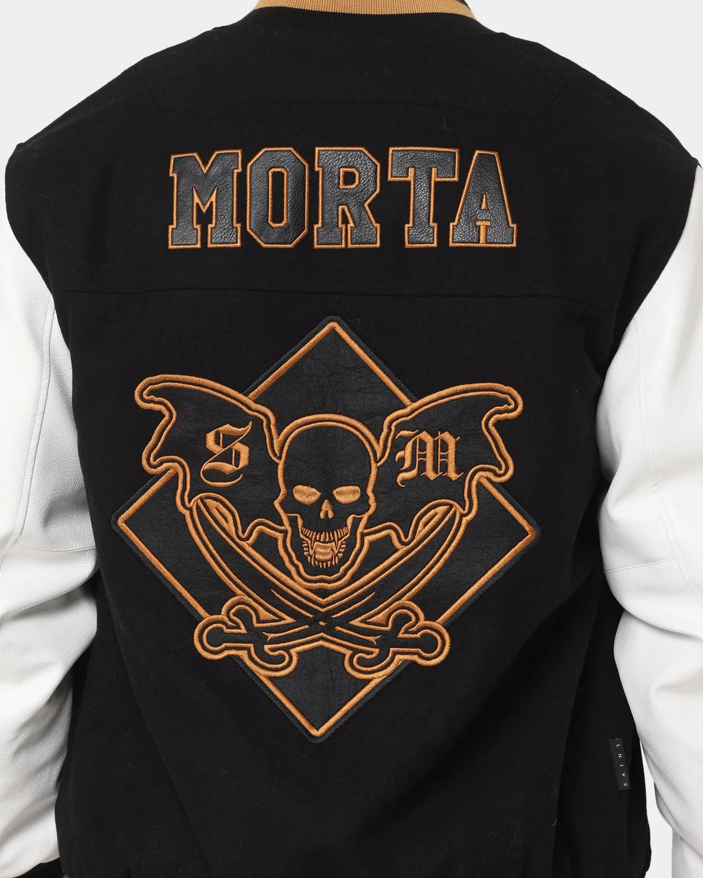 Saint Morta Graveyard Varsity Jacket Black/Tan