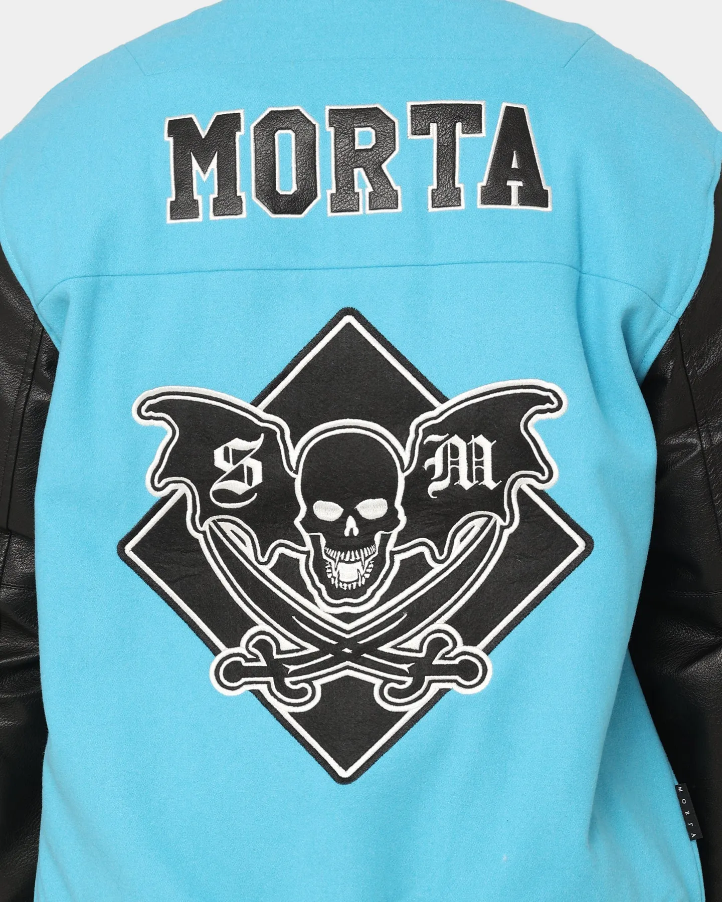 Saint Morta Graveyard Varsity Jacket Cyan