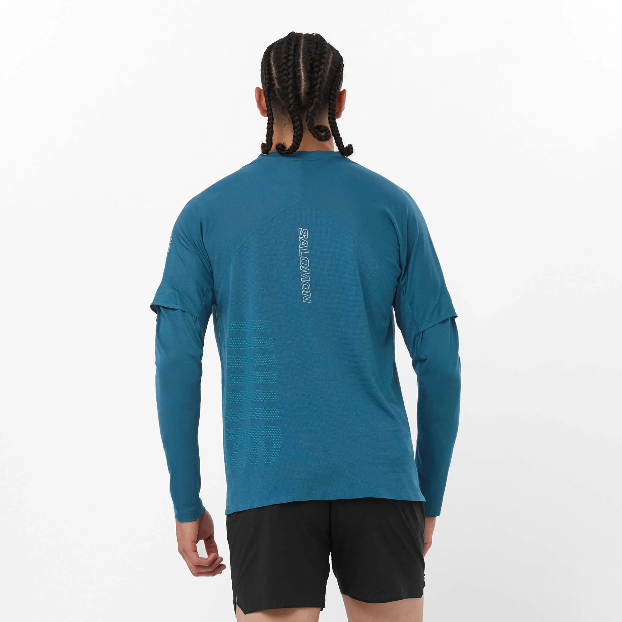 Salomon | Men's Sense Aero GFX Long Sleeve T-Shirt - Deep Dive/Tahitian Tide