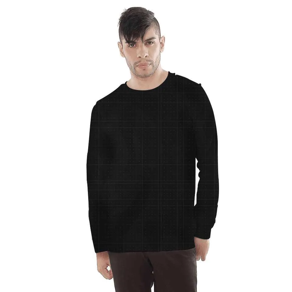 Striped Men's Sweatshirt - Black