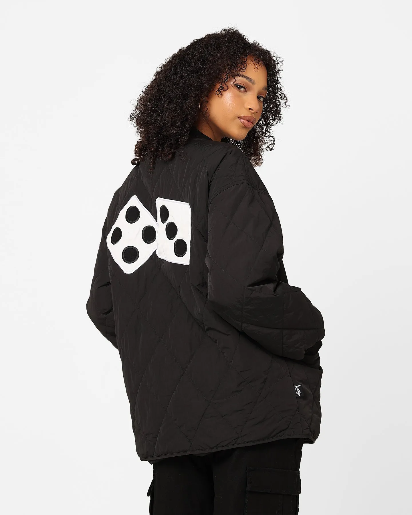 Stussy Women's Dice Quilted Jacket Black