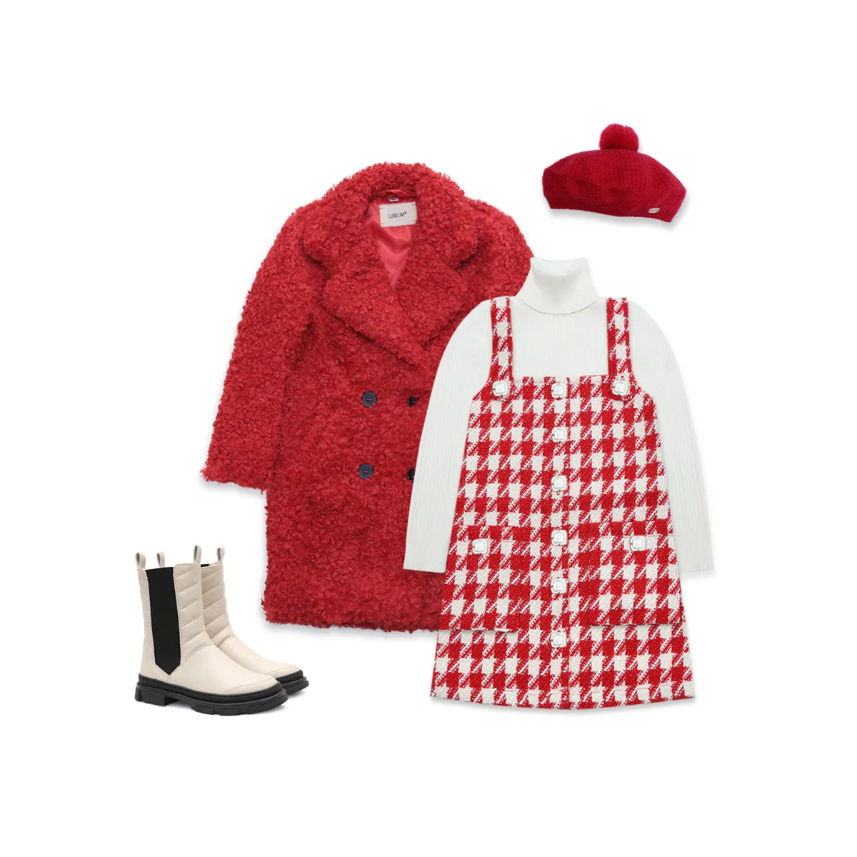 Teddy Coat red