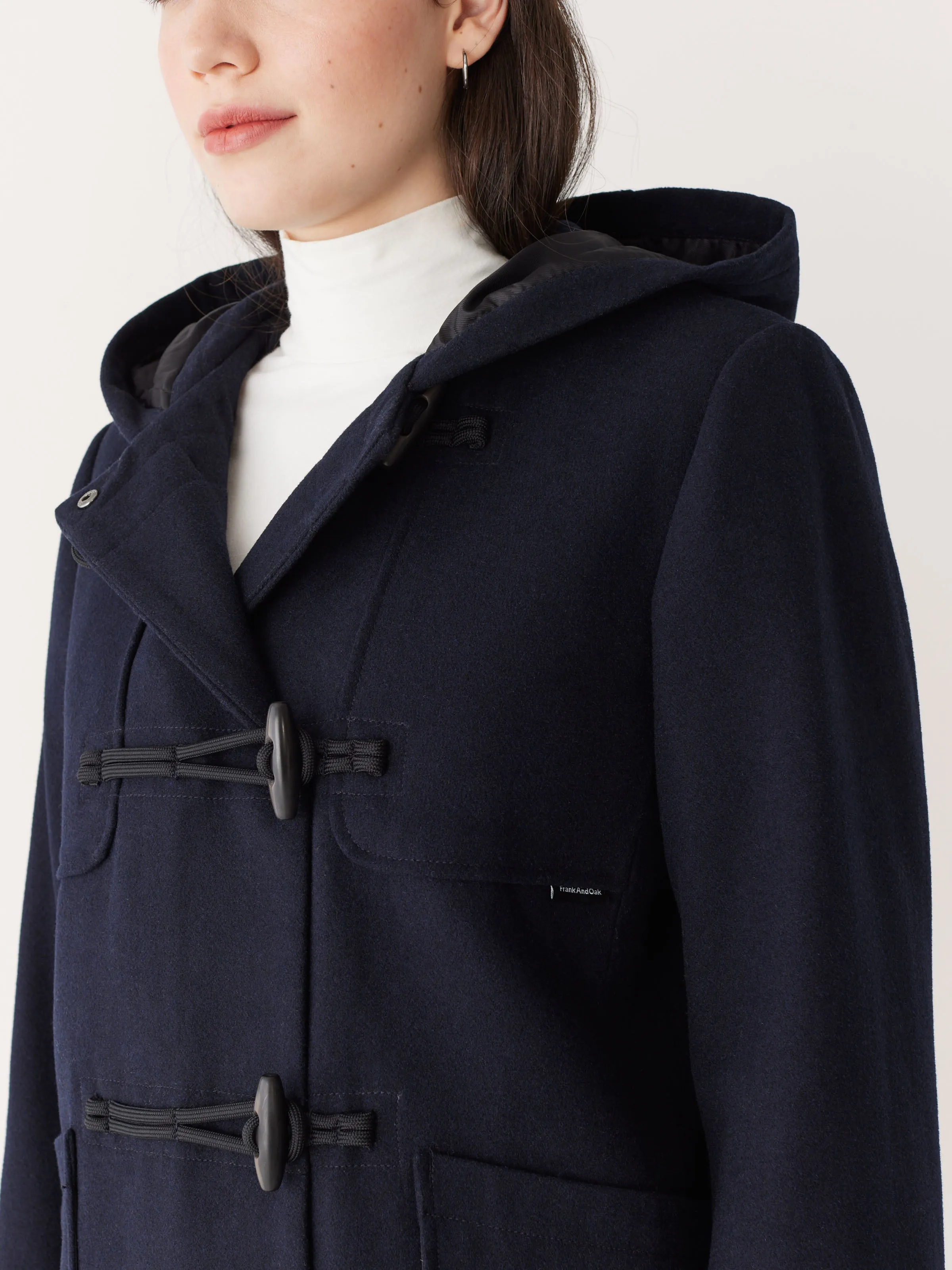 The Maybelle Duffle Coat in Deep Blue