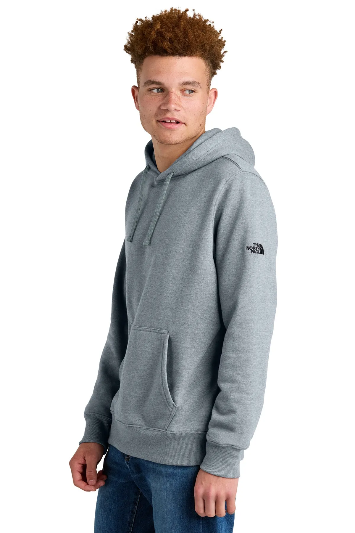 The North Face Sleeve Logo Pullover Custom Hoodies, Light Grey Heather