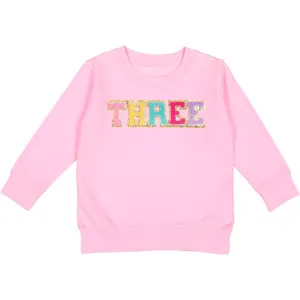 Third Birthday Patch Sweatshirt - Pink