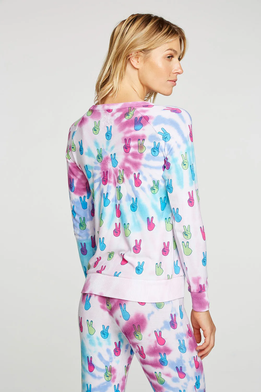 Tie Dye Peace Out Pullover