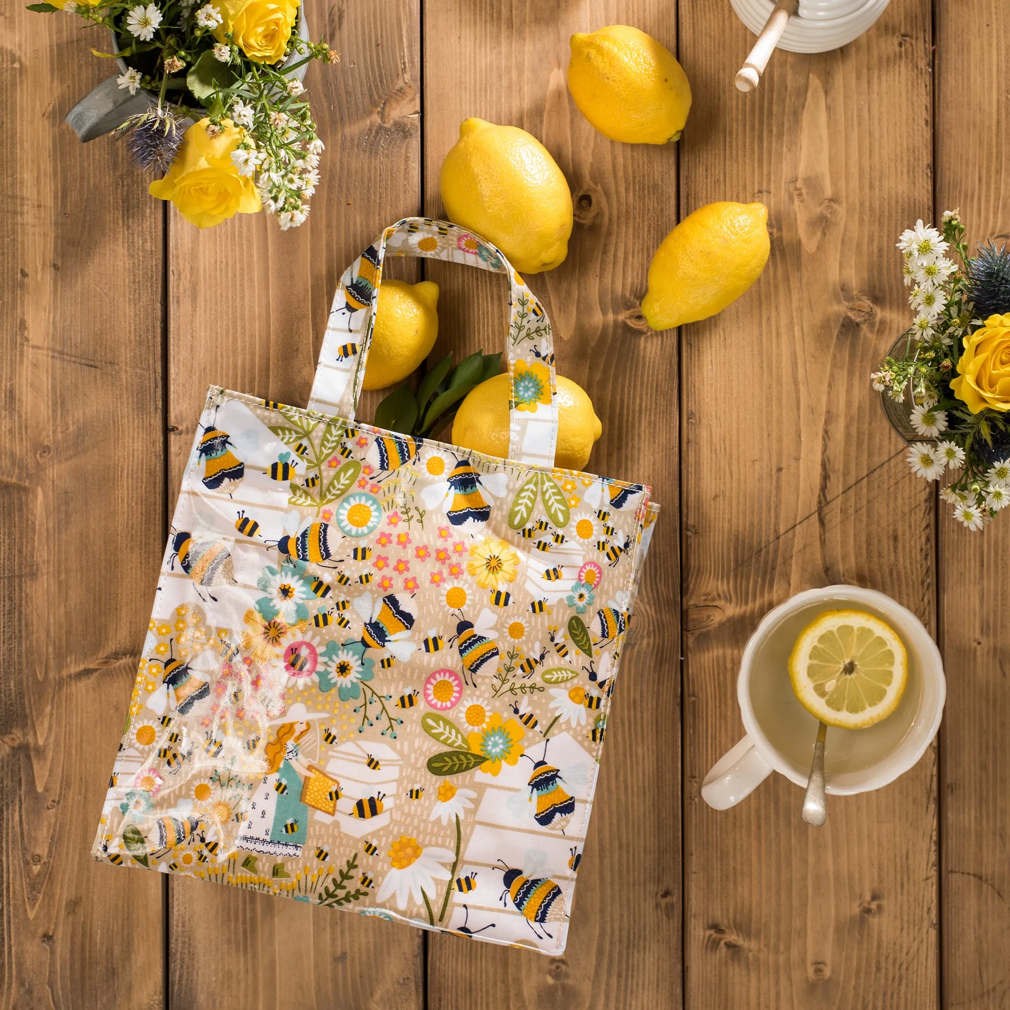 Ulster Weavers Small Biodegradable PVC Shopper Bags - Bee Keeper (Yellow)